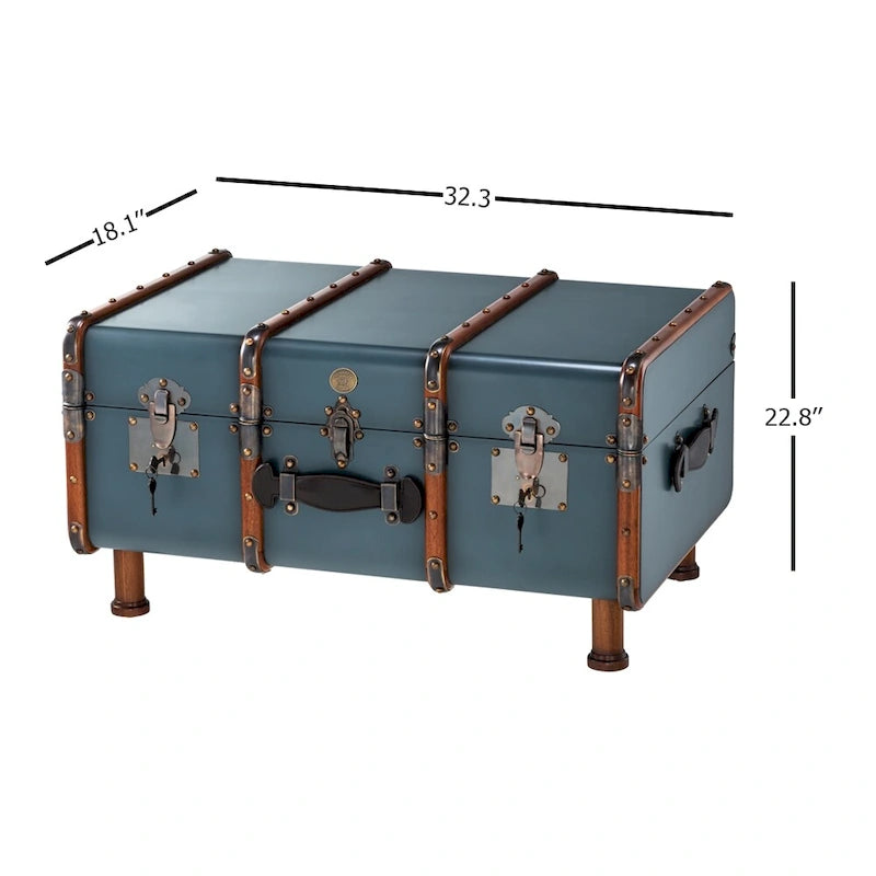 Black Campaign-Style Storage Furniture