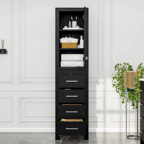 18W x 20D x 72H Espresso Freestanding Linen Cabinet