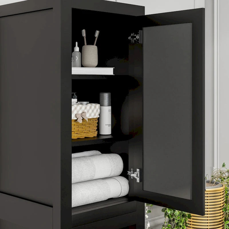 18W x 20D x 72H Espresso Freestanding Linen Cabinet