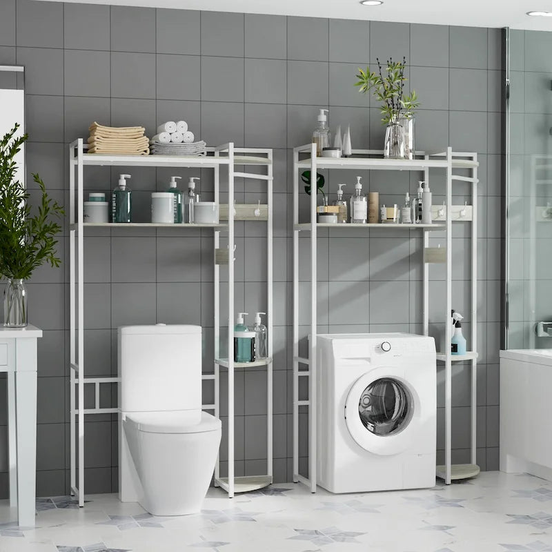 Large Over The Toilet Storage Cabinet Washing Machine Rack Organizer