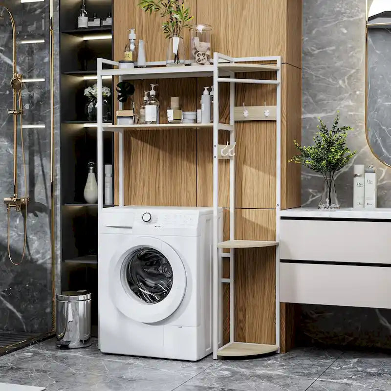 Large Over The Toilet Storage Cabinet Washing Machine Rack Organizer