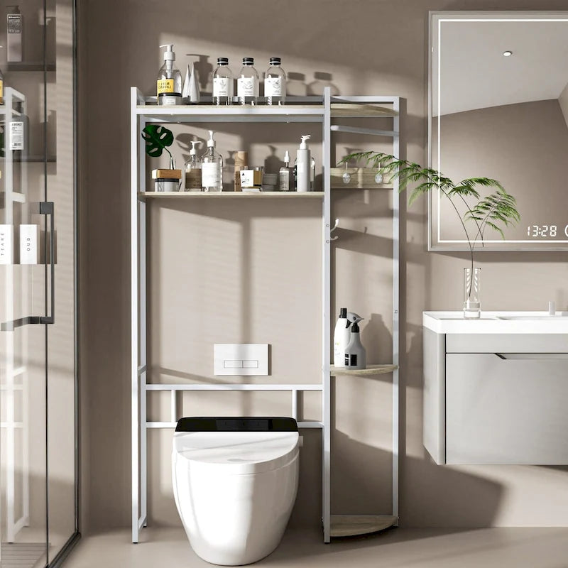 Large Over The Toilet Storage Cabinet Washing Machine Rack Organizer
