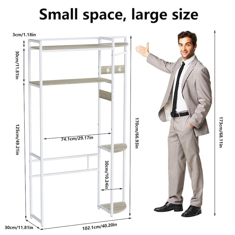Large Over The Toilet Storage Cabinet Washing Machine Rack Organizer