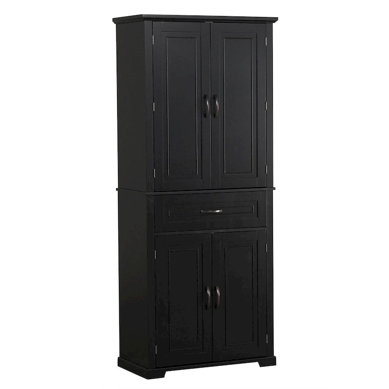 30 in. W x 16 in. D x 72 in. H Bathroom Cabinet with Doors, Drawer and Adjustable Shelves