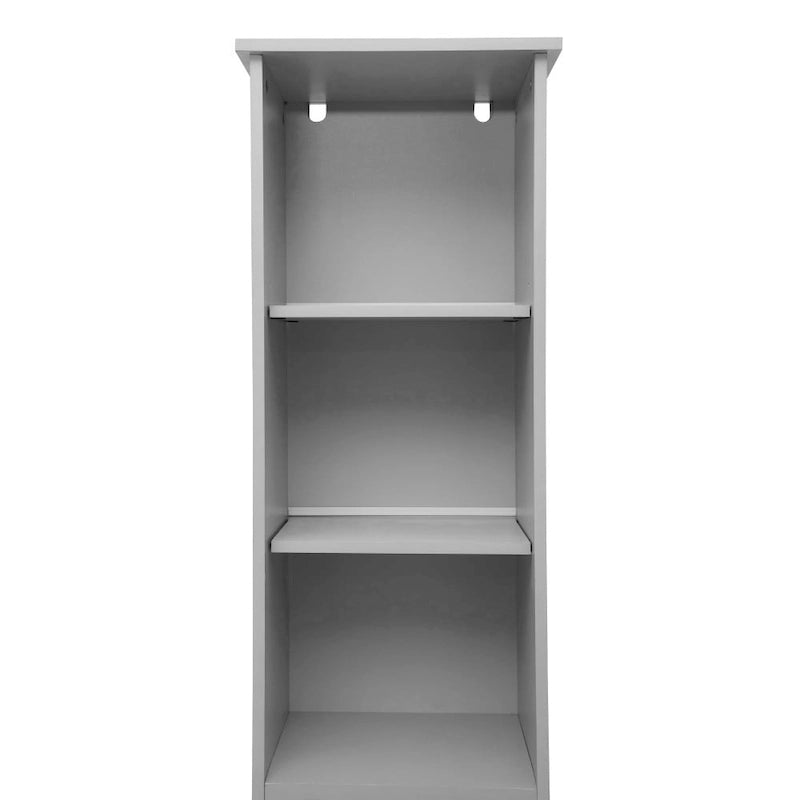 Modern Freestanding Linen Tower with Shelves and Magnetic Close Door