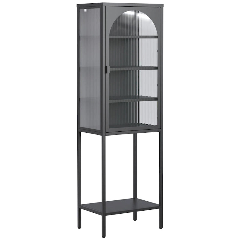 Metal Glass Door Display Storage Cabinet